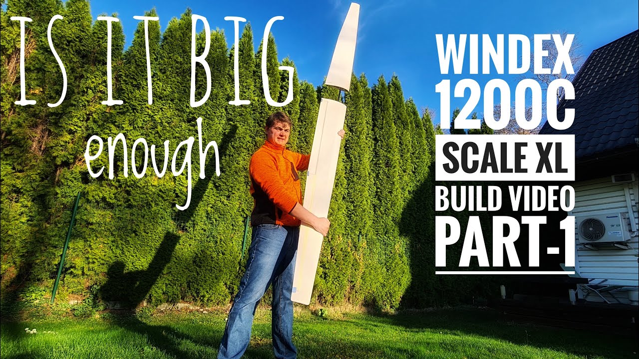 WINDEX 1200C SCALE XL part1- Stabilizer and Wing, RC glider build video, RC airplane from Scratch