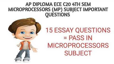 AP DIPLOMA C20 4TH SEM ECE MICROPROCESSOR MP IMPORTANT QUESTIONS IN TELUGU| DIPLOMA MP IMPORTANT|