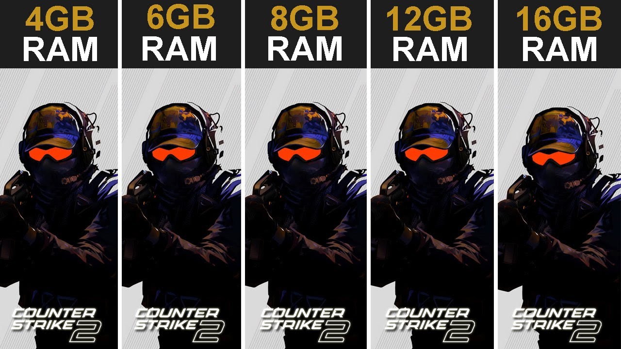 Counter Strike 2 - 4GB - 6GB - 8GB - 12GB - 16GB RAM Test - YouTube