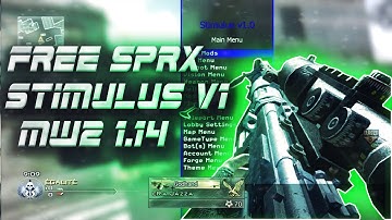 🔹 [MW2/1.14] FREE MOD MENU SRRX ONLINE "STIMULUS v1.0" (PRE-GAME, HOST) + DOWNLOAD 🔹