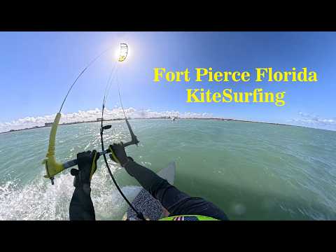 Kitesurfing Jetty Park Fort Pierce Mad Fisherman Kiteboarding with Mikey Mike Florida Cabrina 14m