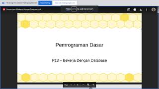 Pemrograman Dasar - Pertemuan 13