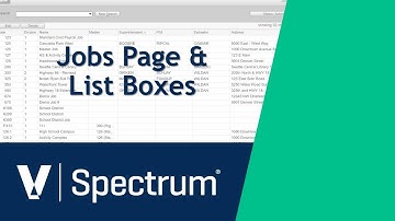 Spectrum Jobs Page and List Box