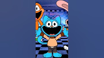 Smiling Critters X Amazing World of Gumball #poppyplaytime #Catnap #Gumball #colorswap #shorts #fnaf