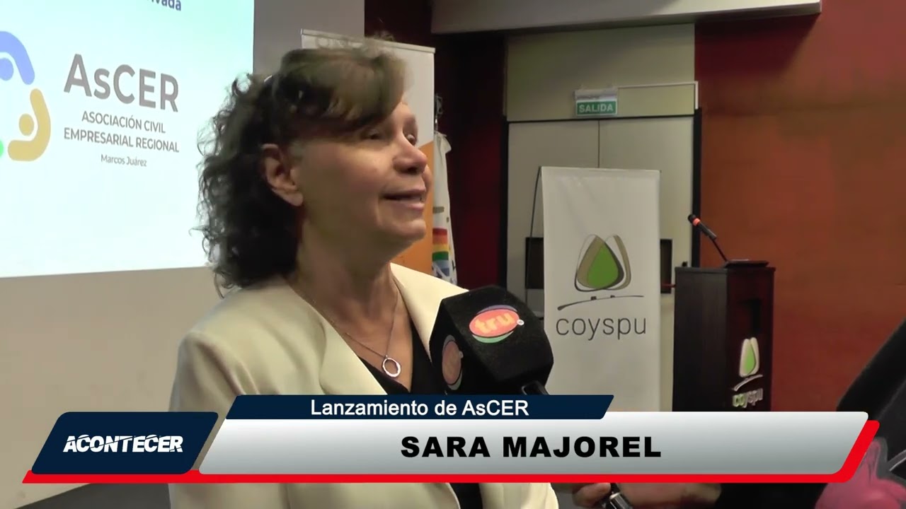 Marcos Juárez: Lanzamiento de AsCER. La palabra de Sara Majorel