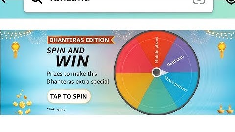 Amazon Dhanteras Edition Spin And Win Today Answers | Amazon Quiz Answers Today | 20 October 2021