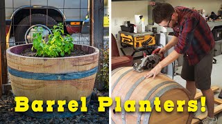 Make Your Own Barrel Planter!  Cheap Easy DIY