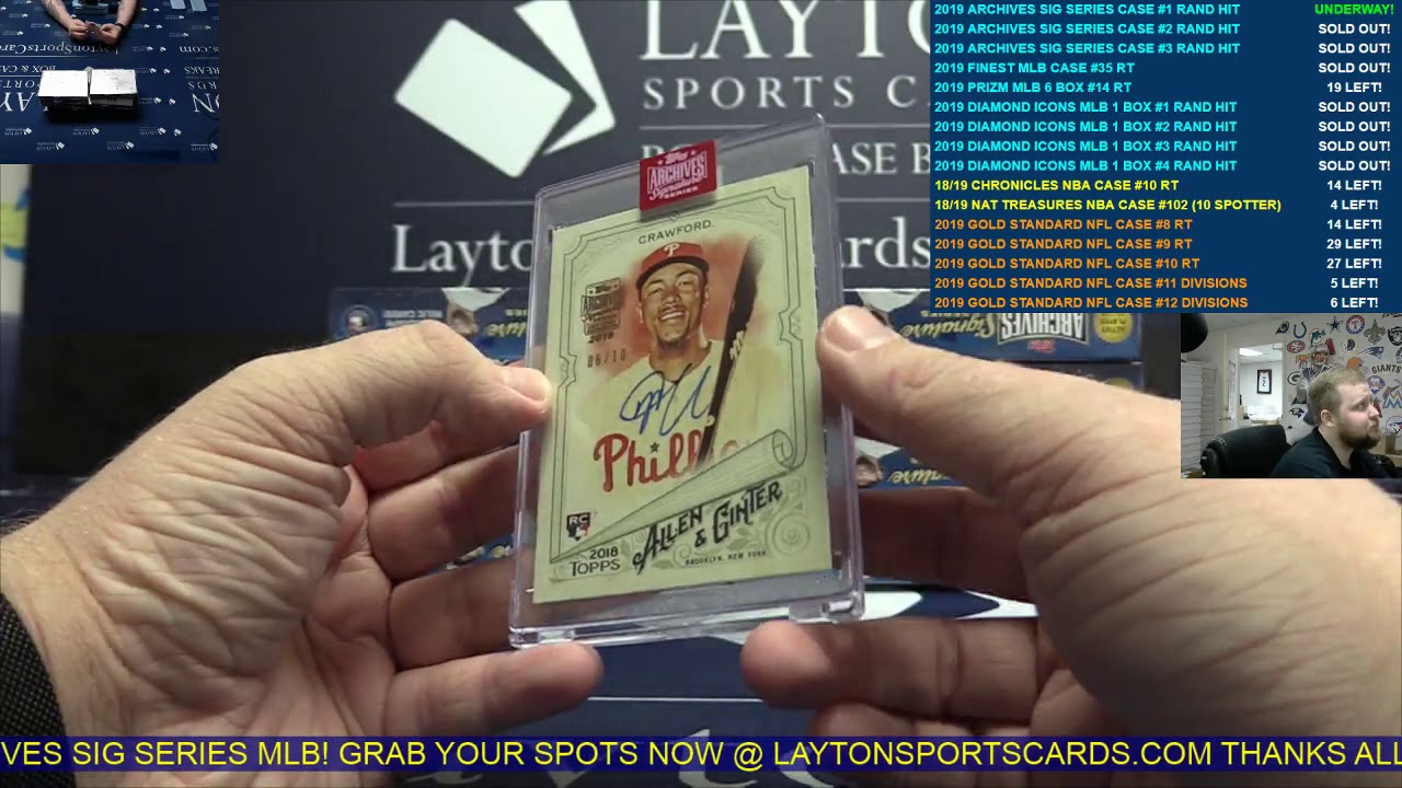 2019 TOPPS ARCHIVES SIGNATURE SERIES 20 BOX CASE BREAK #A260 PICK YOUR TEAM 
