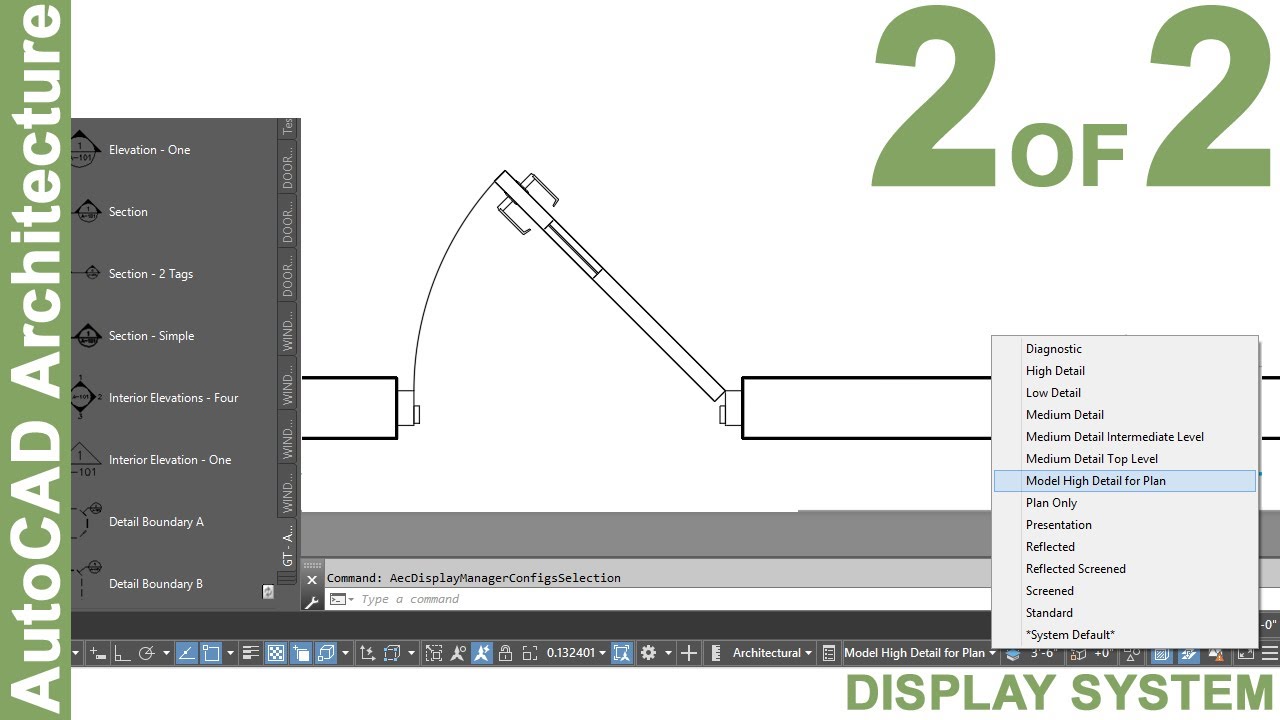 Display System In AutoCAD Architecture - Part 2 of 2 - YouTube