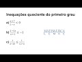 Inequação quociente do primeiro grau: exemplos resolvidos