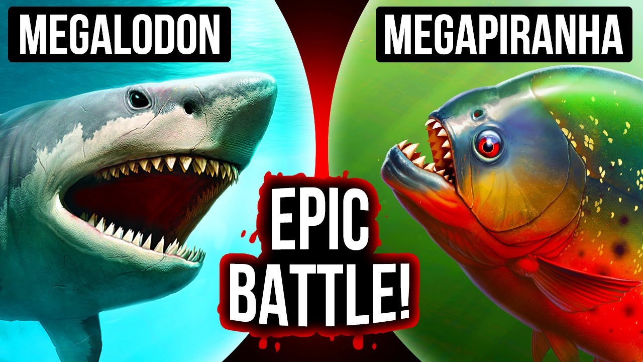 What If Megalodon and Megapiranha Met Face-to-Face - YouTube