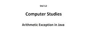 Arithmetic Exception in Java