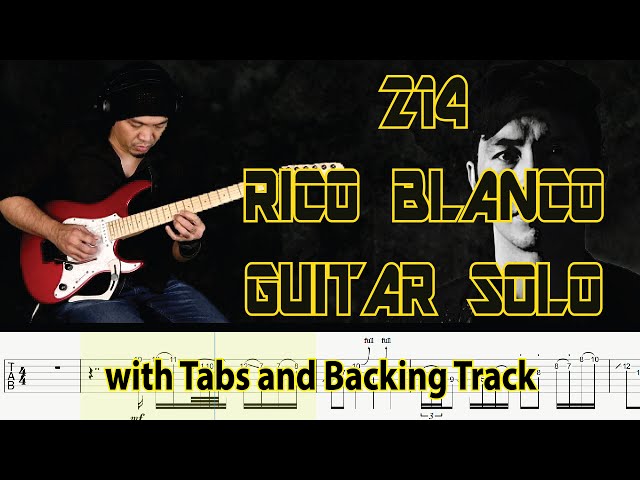 Rivermaya 214  RICO BLANCO Guitar Solo with Tabs and Backing Track by Alvin De Leon class=