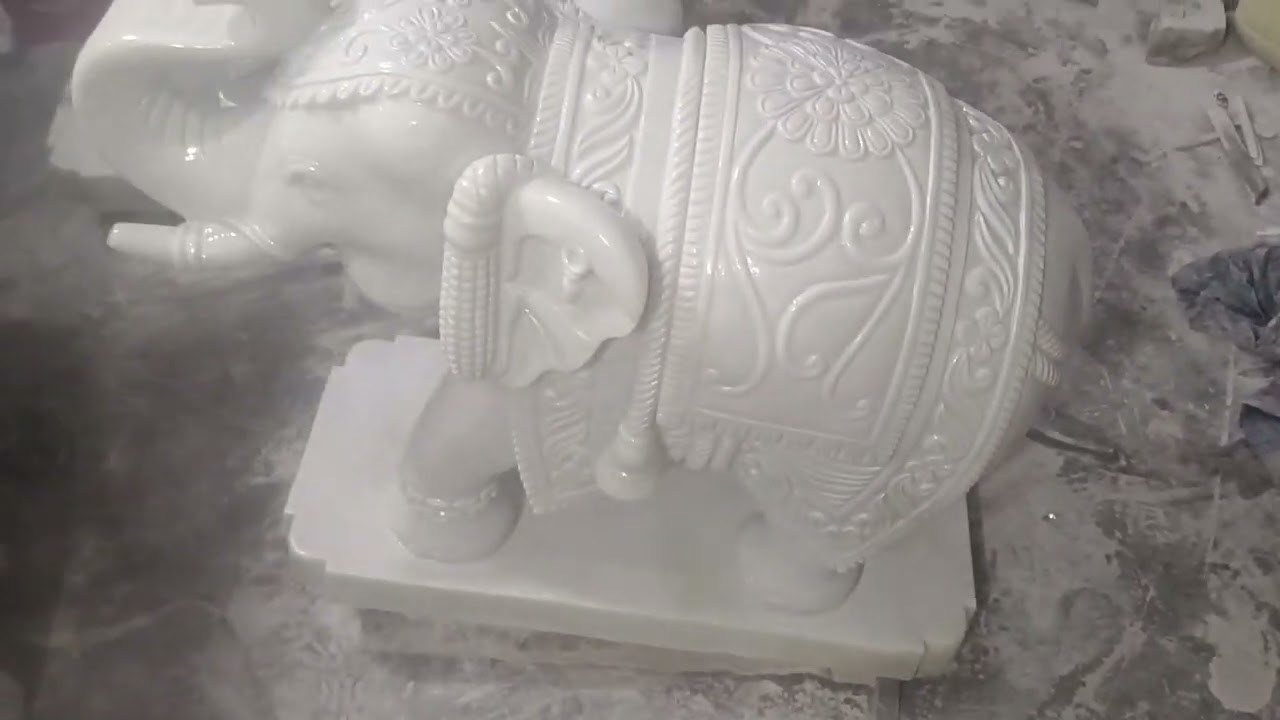 White Marble Elephant Statue | Available on IndiaMART