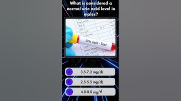 What Is a Normal Uric Acid Level for Males? 🩺💡 | Fun Quiz  #braintest