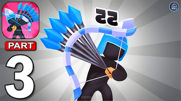 Merge Archers: Bow and Arrow - Gameplay Walkthrough Part 3 Stickman Archer Bastion (Android, iOS)