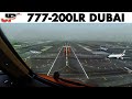 Pilotsview 777 into Dubai Airport Runway 12L