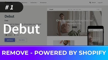 How to remove "Powered by shopify" from Debut Theme? | Remove powered by shopify from shopify | # 1