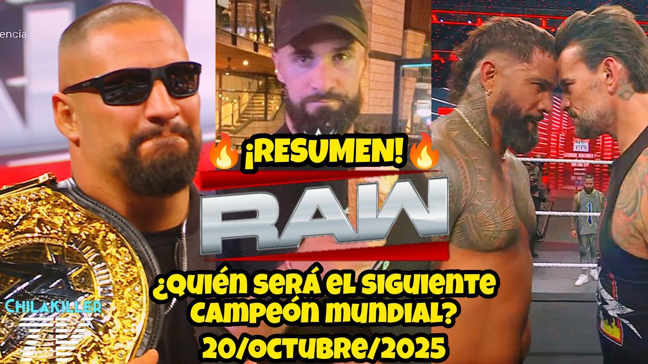 ¡NUEVOS CAMPEONES! | WWE RAW | 20 Octubre 2025 | RESUMEN Y RESULTADOS