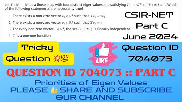 CSIRNET Mathematics June 2024 Solutions| QID 704073 #QID704073 #Question_ID_704073 @MathsLover2023