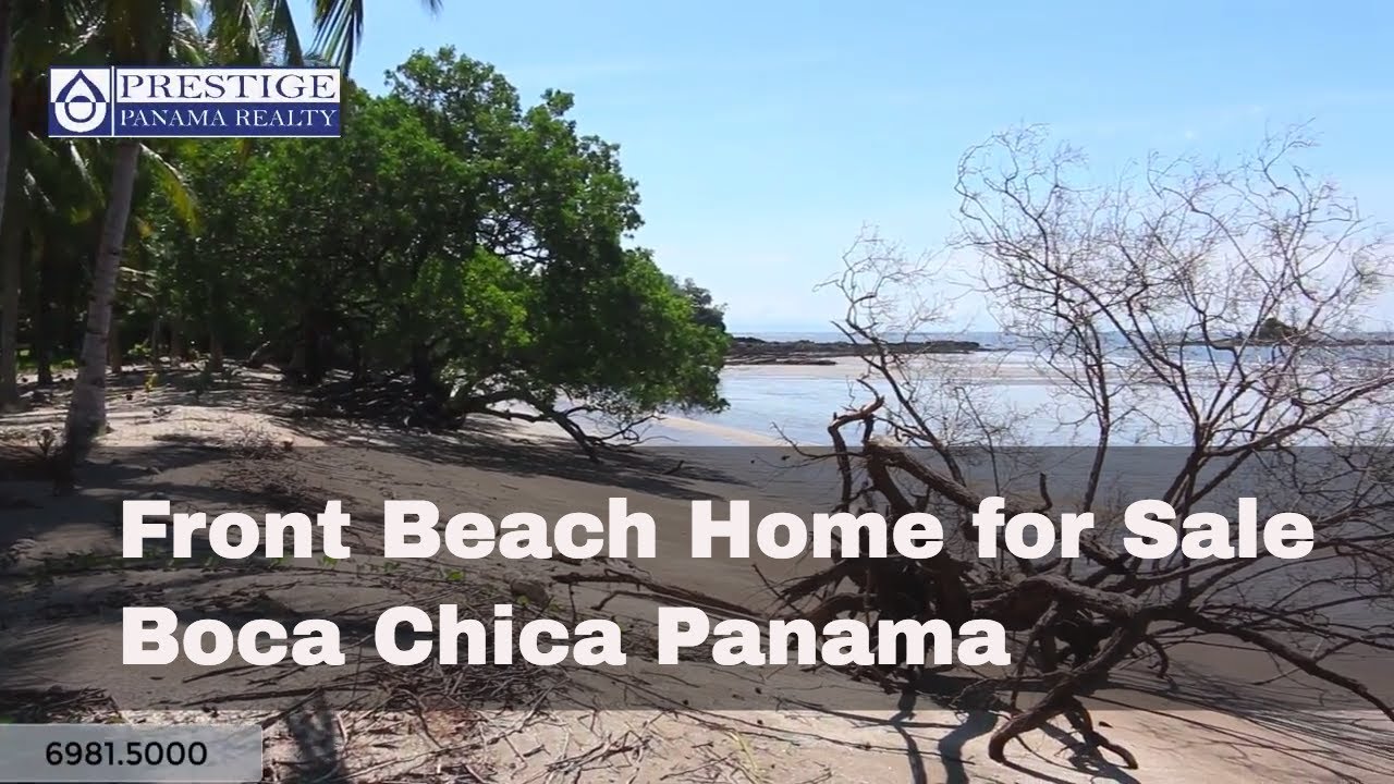 Front Beach home for sale in Boca Chica, Panama. Prestige Panama Realty