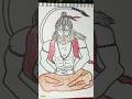 Jai Bajrangbali 🚩🙏🚩 l Easy Hanuman drawing 😍 #drawing #art #sketch #anime #pencildrawing #pencilart