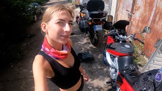 Mūsų nuotykiai PRASIDEDA! Kelionė su motociklais po Europa. Karolina pirmą kartą su mocu užsienyje!