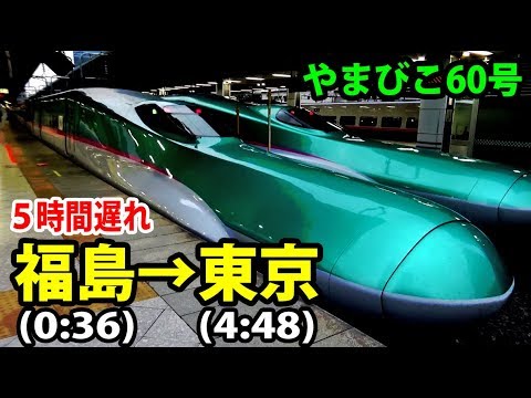 【東北新幹線大遅延】夜行列車と化したやまびこ60号乗車記【1806秋田13】