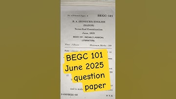 BEGC 101 june 2025 question paper/ IGNOU prev year paper#ignou #ignoupreviousyearquestionpaper