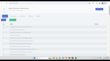 🔴 Aplikasi Analisis Sentiment Cyerbullying Menggunakan Laravel