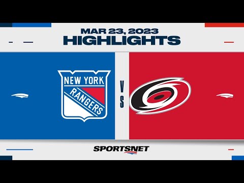 NHL Highlights | Rangers vs. Hurricanes - March 23, 2023