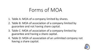 CL  Memorandum of Association and its importance of MOA  7