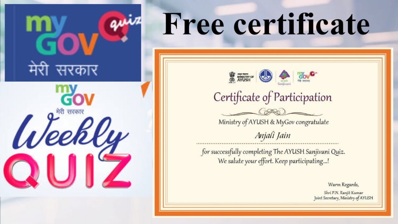My Gov Quiz Free certification | Play Online Quiz I ...