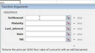 How to use the ODDLPRICE formula