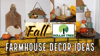 🍂DOLLAR TREE FALL DECOR IDEAS!!~Farmhouse Fall DIYS~Rustic Farmhouse Decor DIYS