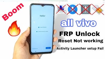 Boom ! All vivo FRP Unlock - Reset Not Working | Activity Launcher Setup Fail Without PC