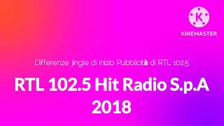 Differenze jingle di Inizio Pubblicità di RTL 102.5 - RTL 102.5 Hit Radio di Lorenzo Suraci