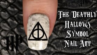 The Deathly Hallows Symbol - Harry Potter Nail Art #Shorts