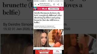 Brielle Biermann 'dissolving' her lip fillers and turning brunette