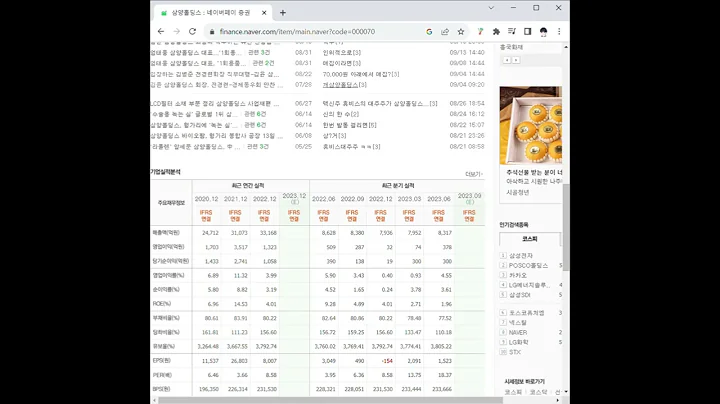 000070삼양홀딩스 주가 전망 및 차트 분석