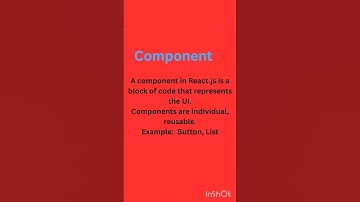 1.what is component in react js #shortfeed #viral #viralvideo #react #education
