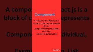 1.what is component in react js #shortfeed #viral #viralvideo #react #education