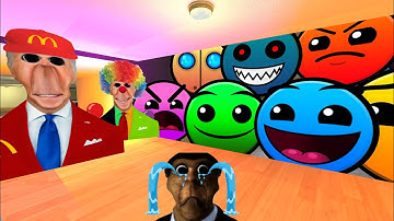 Geometry Dash Emojis, Aughhh Family, Obunga Family And Joe Biden Family Nextbot Gmod