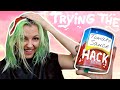 Turning my green hair platinum blonde | Tomato sauce hair hack ✂ Sorry Brad Mondo