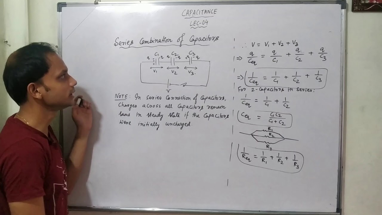 Capacitance|| Combination of Capacitors & Analysis of Capacitive Circuits| Lec 04|| Class 12(Boards)