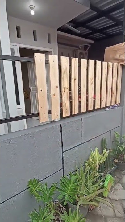diy pagar dari kayu palet