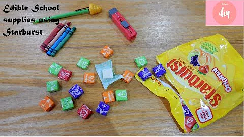 Easy Edible School Supplies Using ONLY Starburst!! Sneak Candy into School