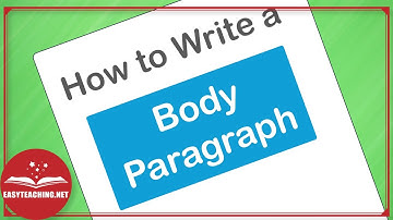 Body Paragraph of an Informative Text | EasyTeaching