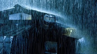 Fall Asleep Fast on Rainy Night | Strong Rainstorm & Powerful Thunder Sounds on Farmhouse at Night