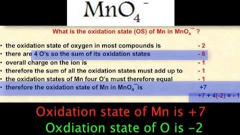Redox 2- oxidation states in molecules and complex ions